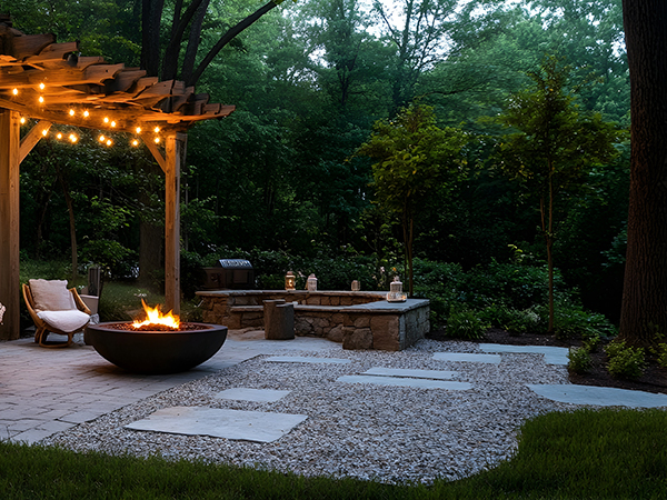 aggregates firepit white stone va