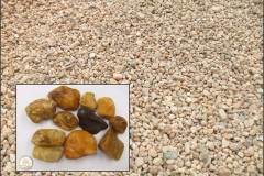 1\" to 3\" Virginia Washed Gravel larger decorative stone.