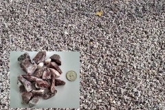 1 \" size decorative white and pink stone