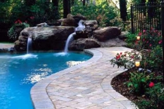 Pool Deck Featuring Belgard's Dublin Cobble Pavers