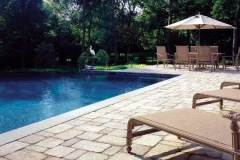 Rustic Paver Pool Deck Featuring Belgard's Mega-Bergerac Collection